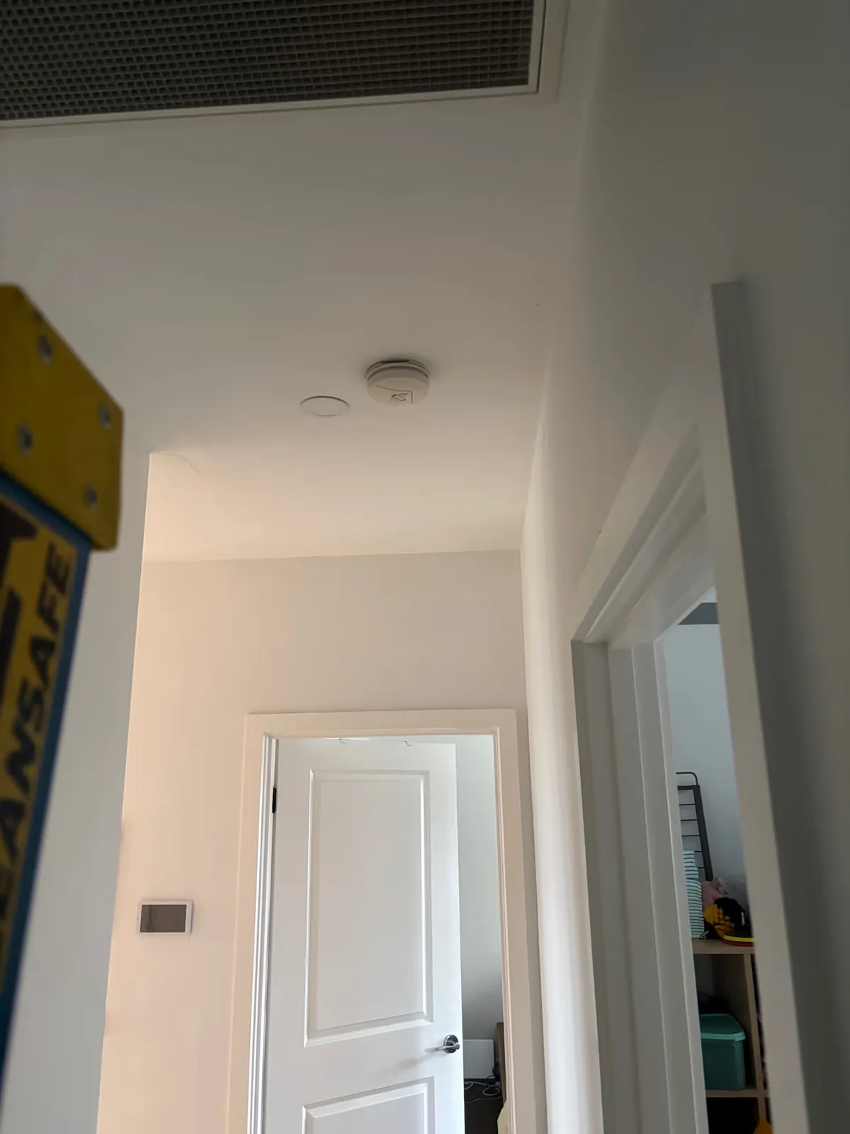 Completed hallway downlights and smoke alarm by Espire Electrical