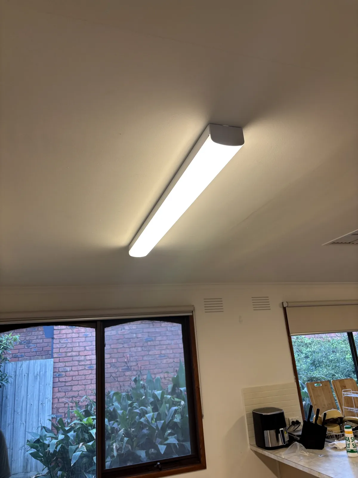 Linear ceiling light fitted by Espire Electrical
