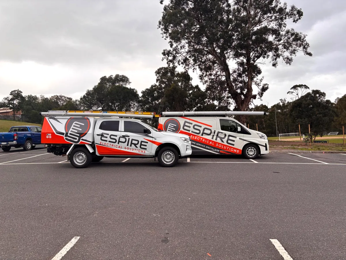 Two Espire Electrical vans ready for local electrical work